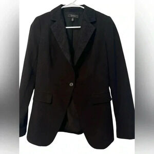 Jessica Simpson 3/4 sleeve Elegant‎ Black Jacket Lace Back Blazer Size Small